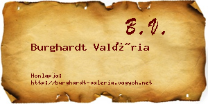 Burghardt Valéria névjegykártya