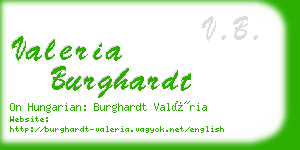 valeria burghardt business card
